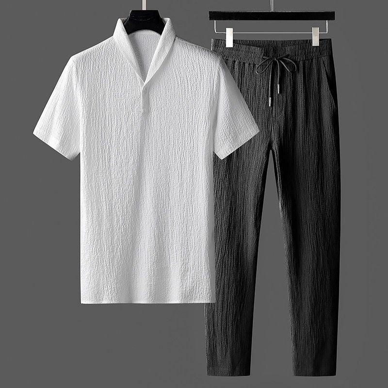 Cotton Polo & Pantalon Set