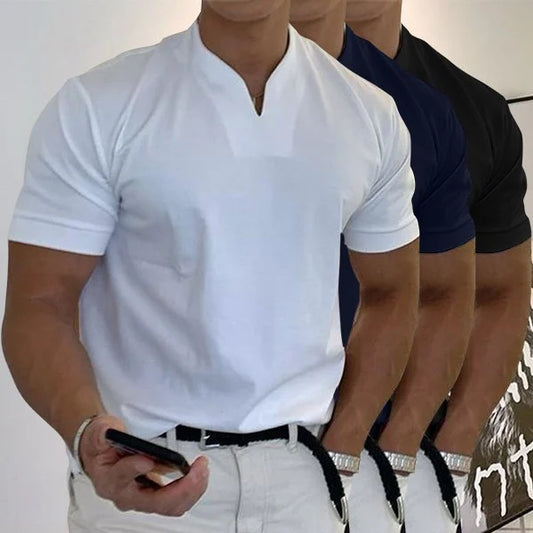 Men Gentlemans business Short Sleeve T Shirt