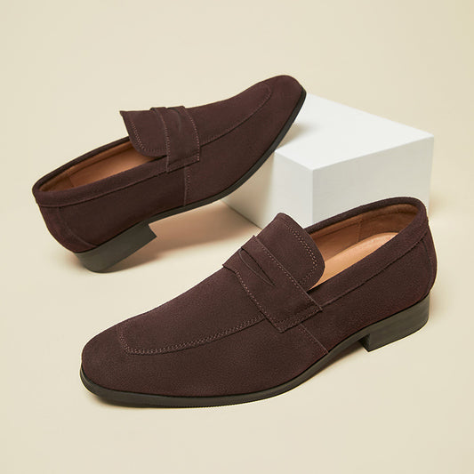 Old Money Style Suede Penny Loafers